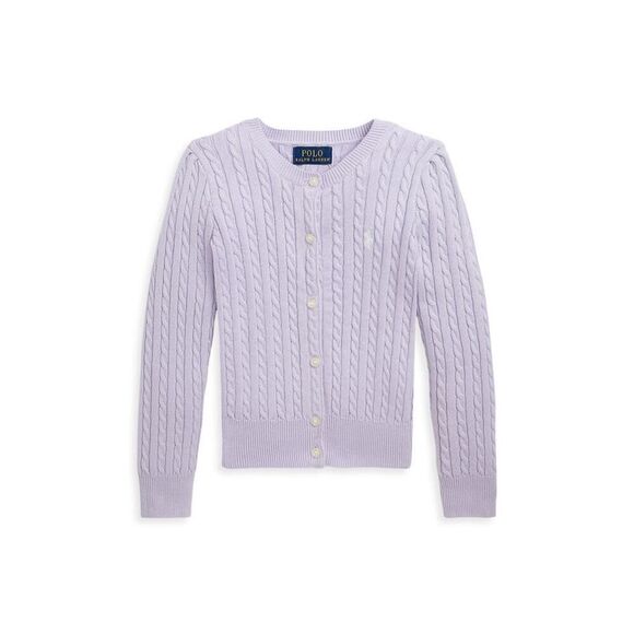 Polo Ralph Lauren Other - Polo Ralph Lauren Girls Lavender Sweater with Yellow Icon 4/4T